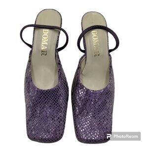 {DOMAR}Metallic Snakeskin Heels